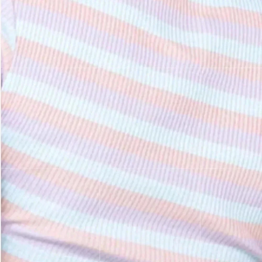 NWT PRINCESS POLLY- SIZE 10 STRIPPED CROP T-SHIRT - Picture 3 of 4